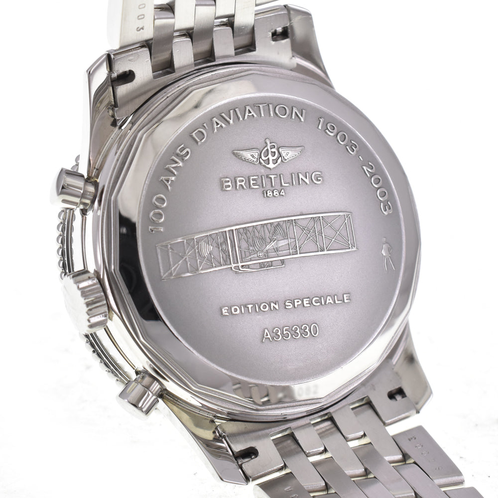 BREITLING Navitimer Montbrillant A35330 1903 Wright Brothers Centennial Silver Dial Automatic Men's
 Watch J#145006
