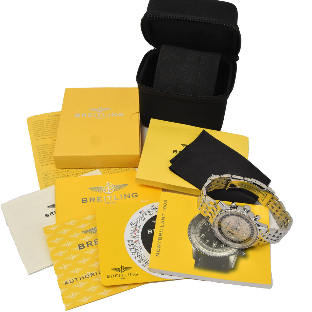 BREITLING Navitimer Montbrillant A35330 1903 Wright Brothers Centennial Silver Dial Automatic Men's
 Watch J#145006