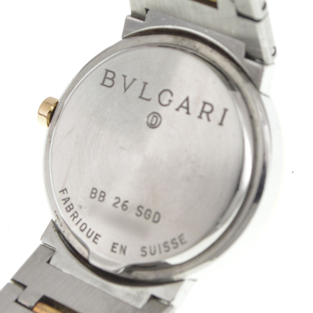 BVLGARI Bvlgari Bvlgari BB26SGD Date Stainless Steel / K18YG black Dial Quartz Ladies
 Watch J#145008