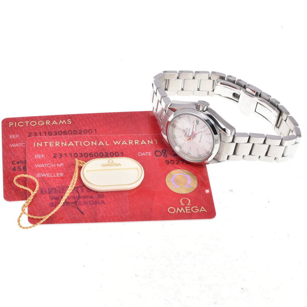 with paper OMEGA Seamaster Aqua Terra 231.10.30.60.02.001 Date Silver Dial Quartz Ladies
 Watch J#145009