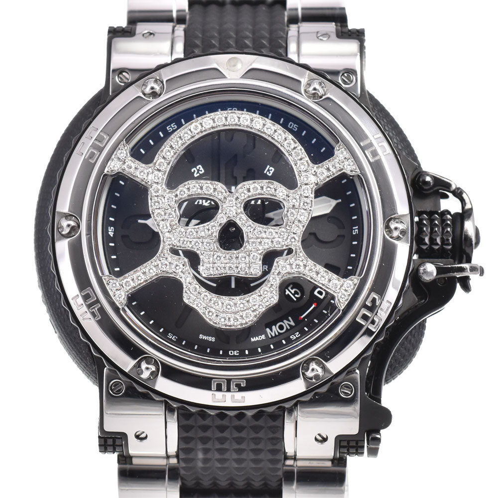 AQUANAUTIC King Sub Commander NK3H00496 Skull black Dial Automatic Men's
 Watch J#145023