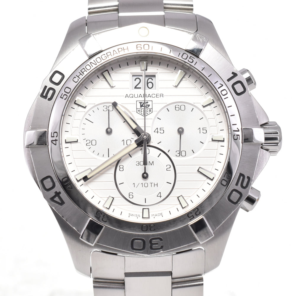 with paper TAG HEUER Aqua racer CAF101F.BA0821 Silver Dial Quartz Men's
 Watch J#145025