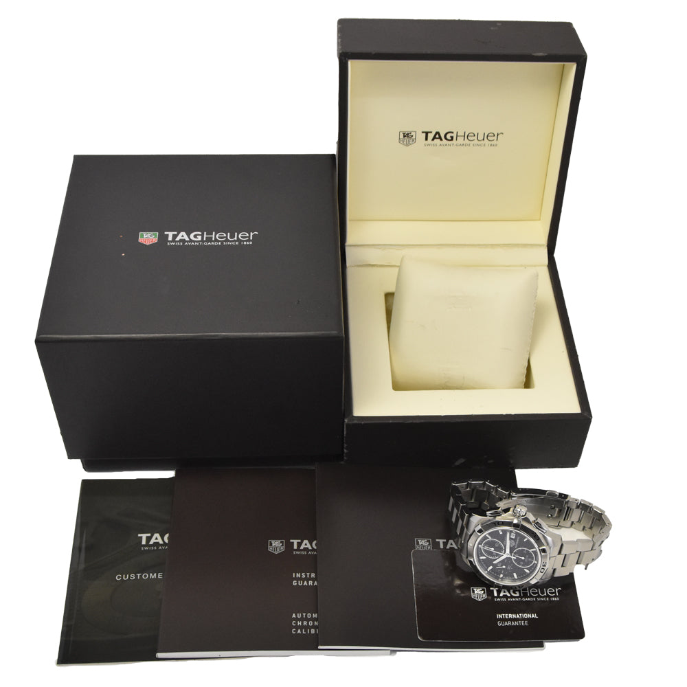 with paper TAG HEUER Aqua racer CAP2110.BA0833 black Dial Automatic Men's
 Watch J#145026