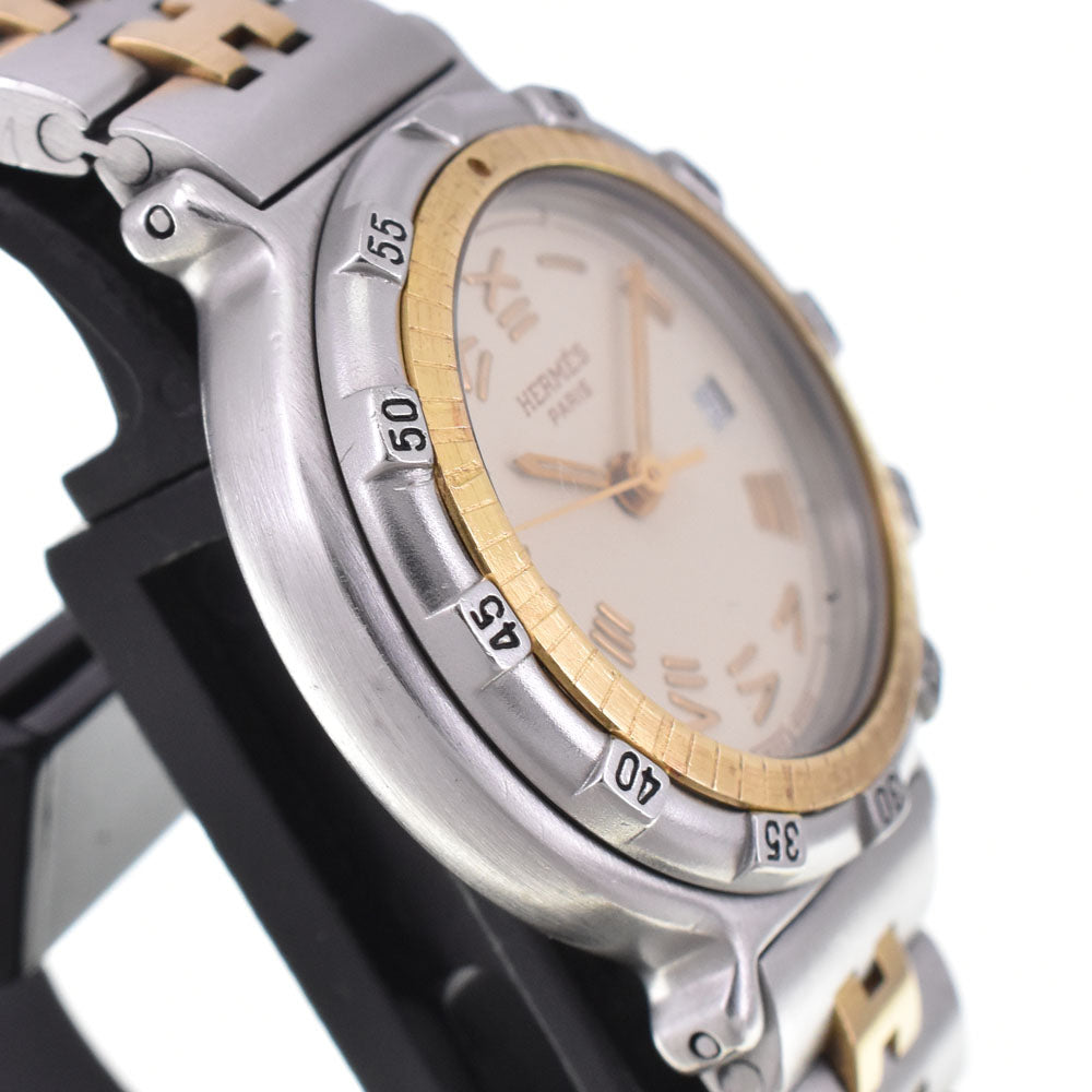 HERMES Captain Nemo Stainless Steel/Gold Plated Ivory Dial Quartz Ladies
 Watch J#145029