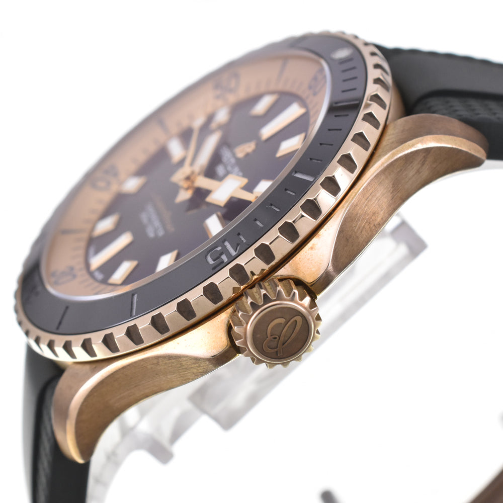 with paper BREITLING Super Ocean Automatic 42 N17375 bronze khaki Dial Automatic Men's
 Watch J#145031