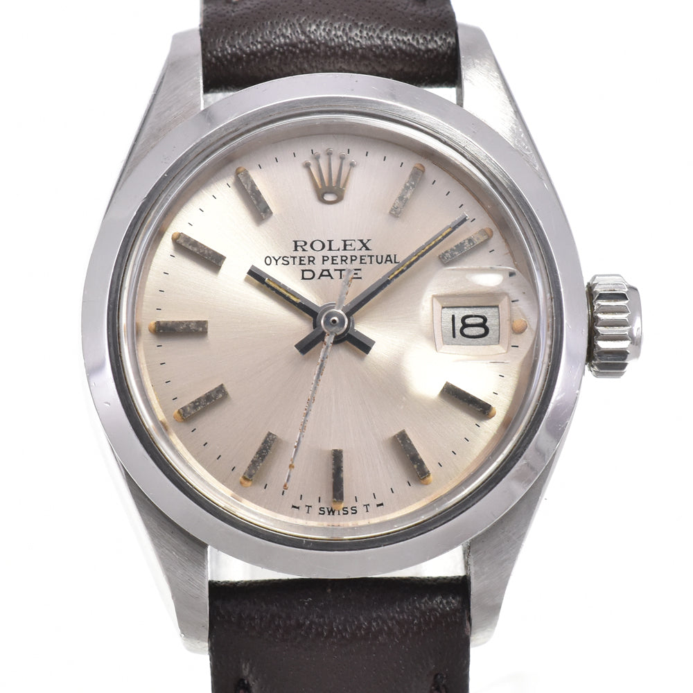 ROLEX Oyster Perpetual Date 6916 vintage Cal.2030 Silver Dial Automatic Ladies
 Watch J#145032