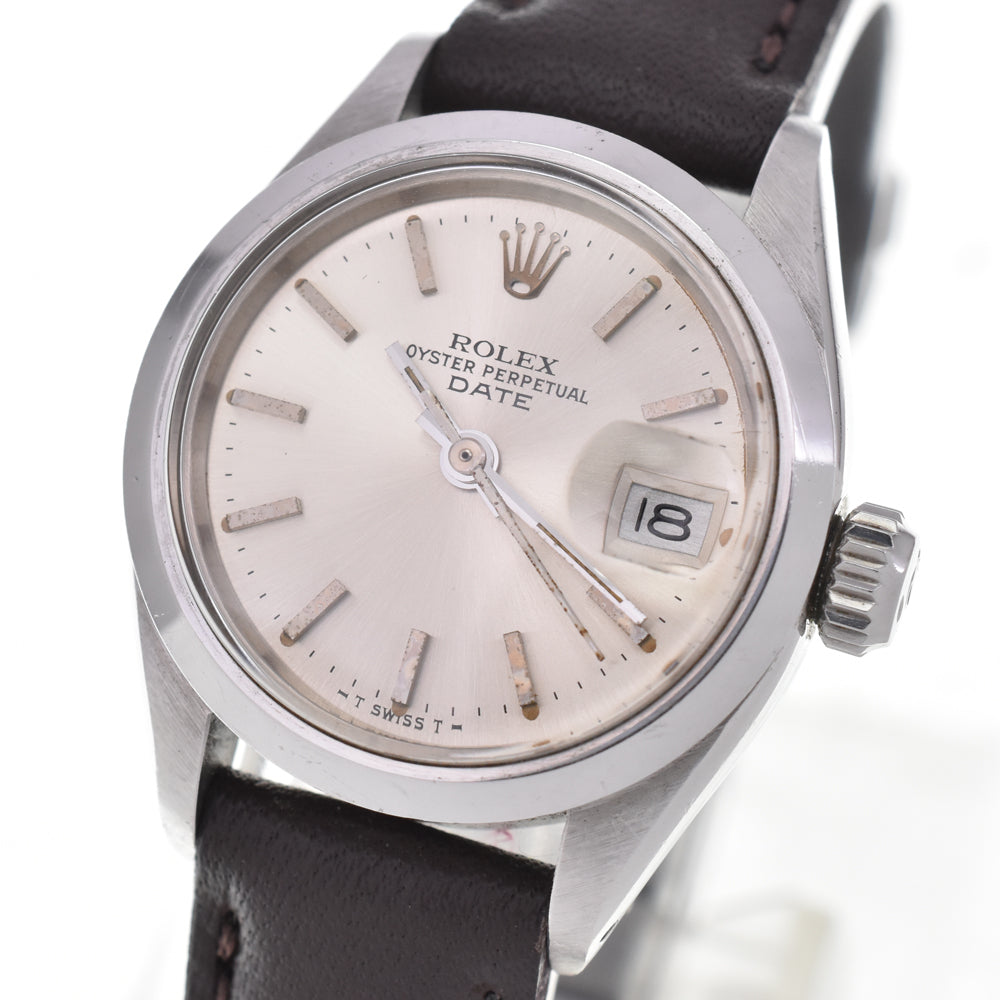 ROLEX Oyster Perpetual Date 6916 vintage Cal.2030 Silver Dial Automatic Ladies
 Watch J#145032