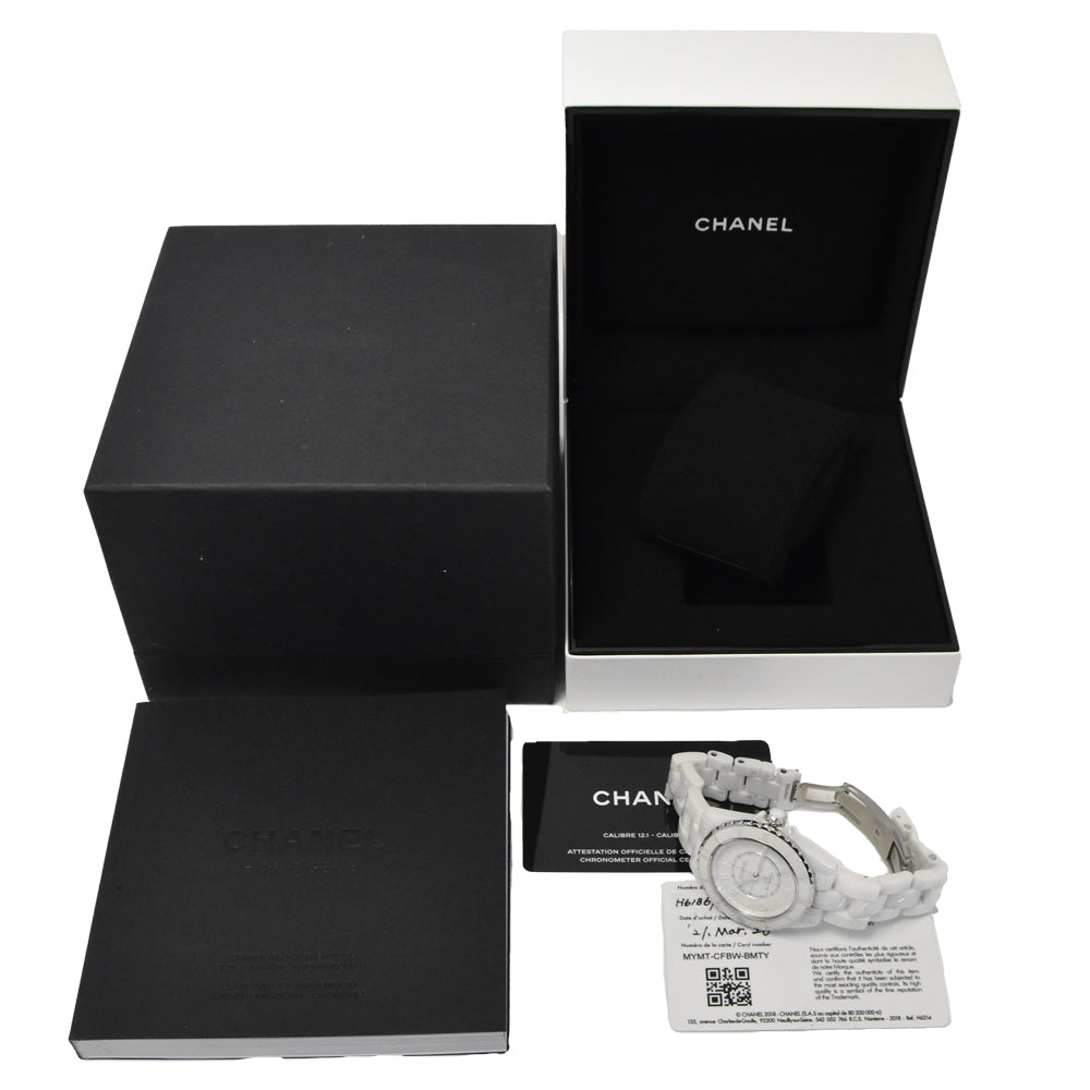 with paper CHANEL J12 phantom H6186 white Dial Automatic Men's
 Watch J#145033