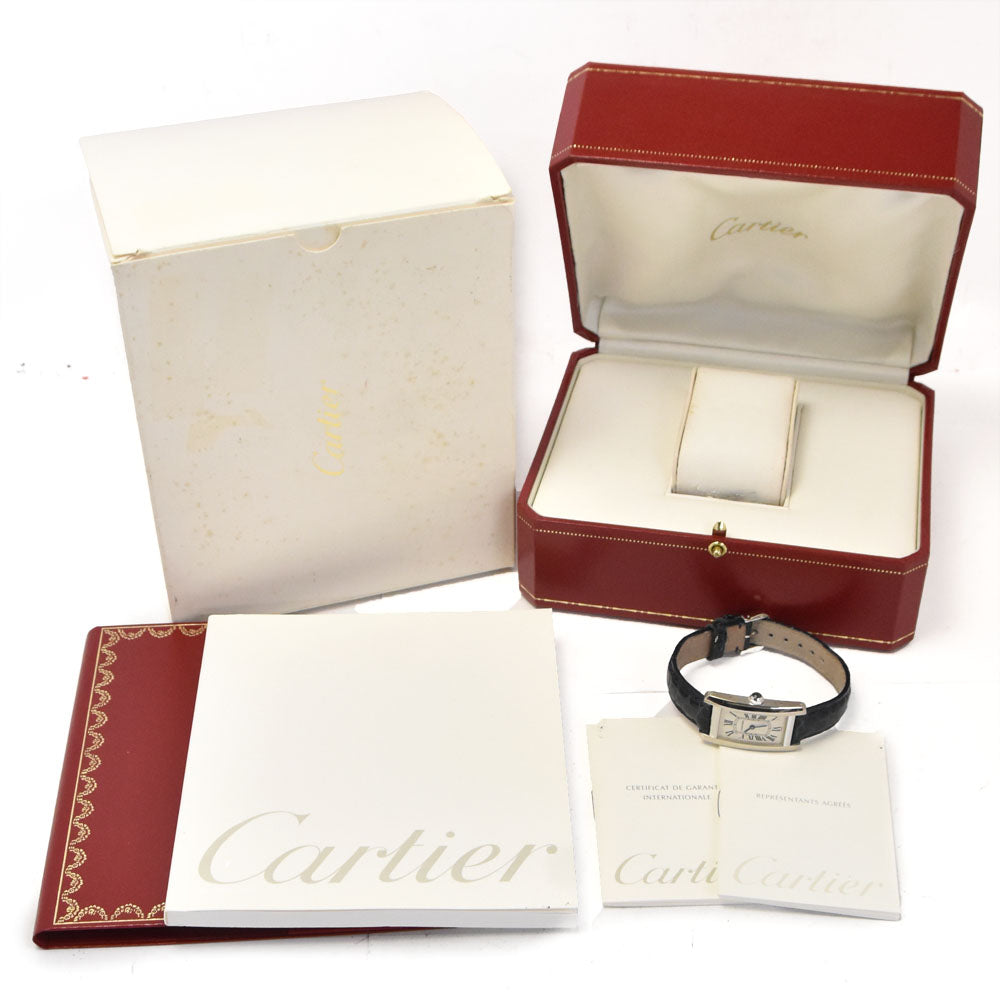 with paper CARTIER Tank american W2601956 K18WG Ivory Dial Quartz Ladies
 Watch M#145048