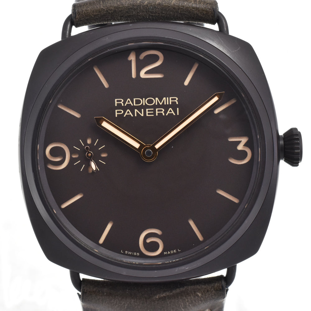 with paper PANERAI Radiomir Composite 3 Days PAM00504 black Dial Hand Winding Men's
 Watch I#145057