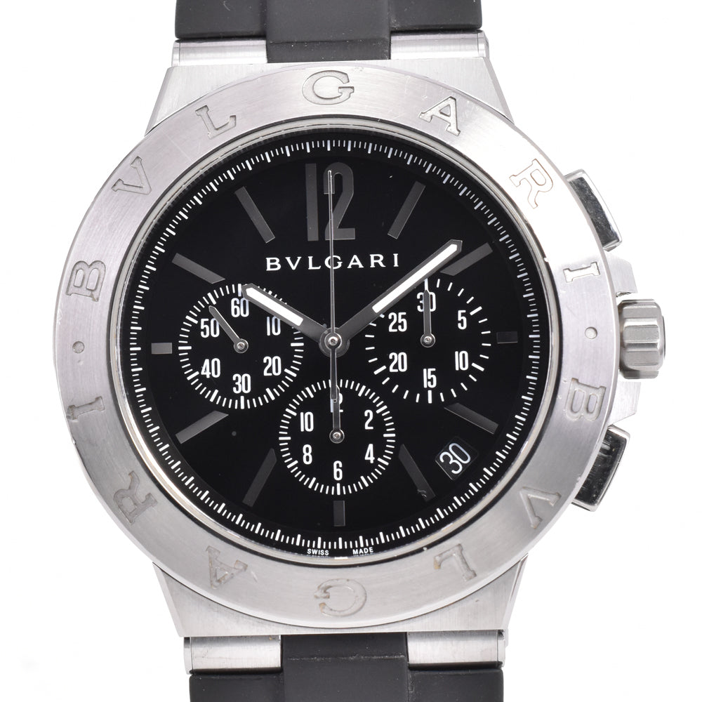 with paper BVLGARI Diagono DG41SCH black Dial Automatic Men's
 Watch M#145063