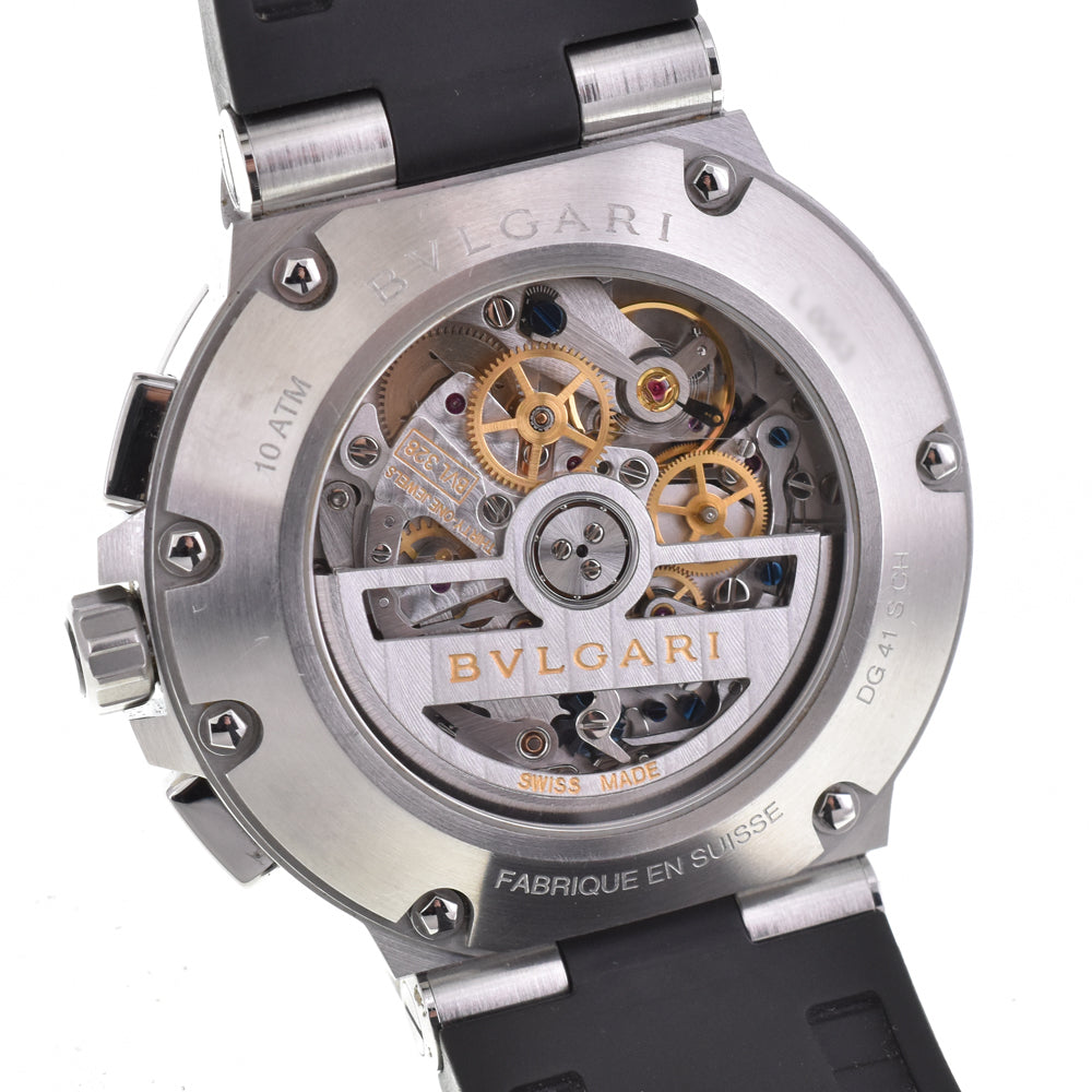 with paper BVLGARI Diagono DG41SCH black Dial Automatic Men's
 Watch M#145063