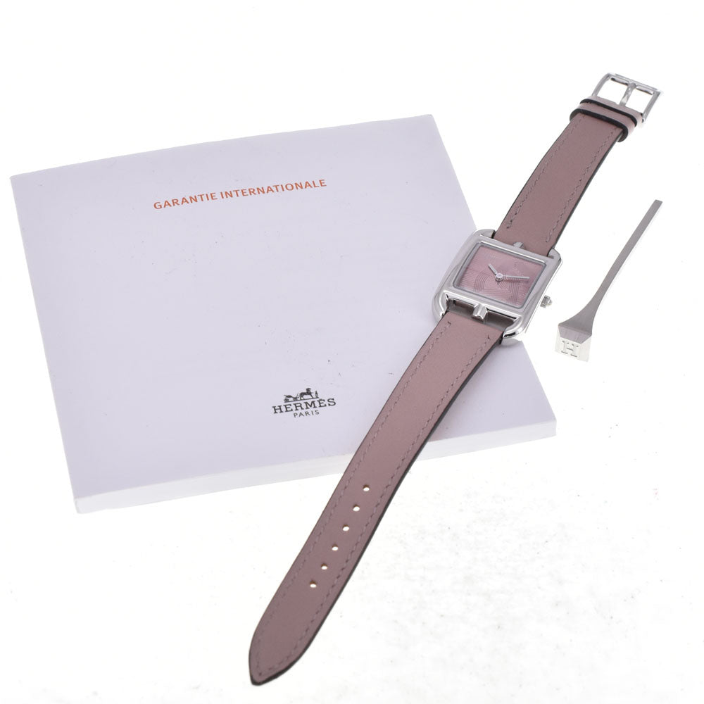 with paper HERMES Cape Cod CC1.310 pink Dial Quartz Ladies
 Watch I#145072