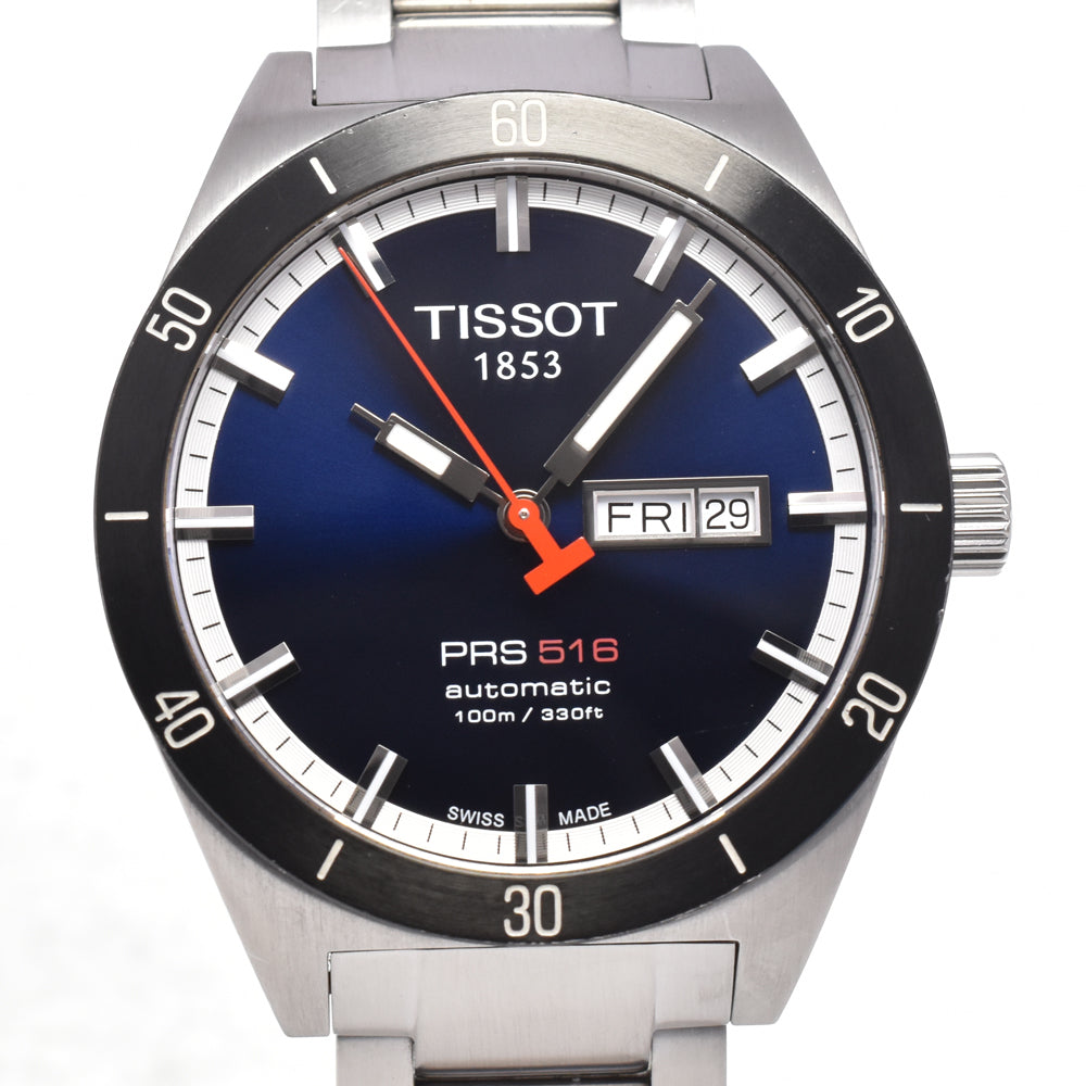 with paper TISSOT T Sport PRS 516 T044430A blue Dial Automatic Men's
 Watch J#145082