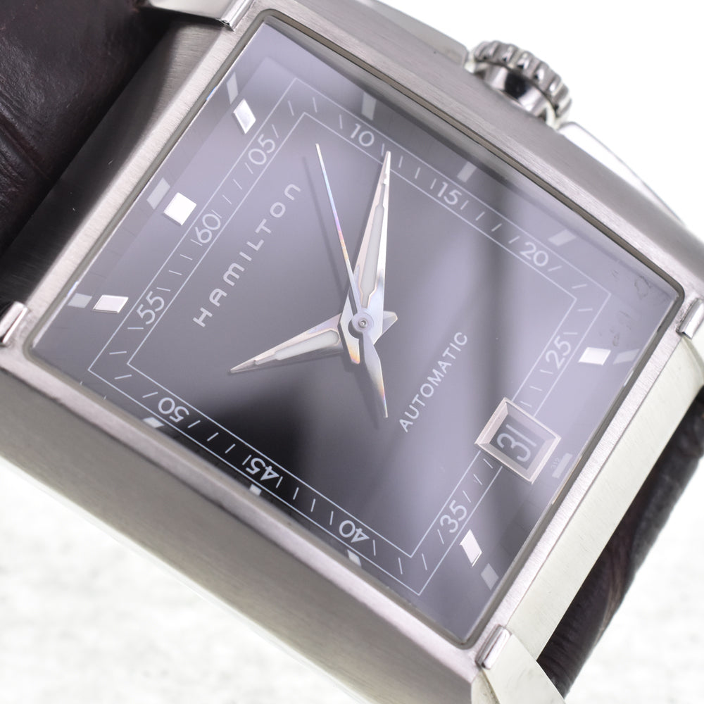 HAMILTON Torrent H304150 Date Calfskin Embossed black Dial Automatic Men's
 Watch J#145083