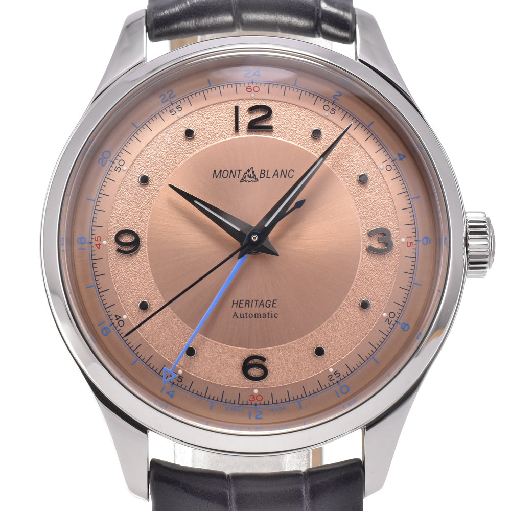 with paper MONTBLANC Heritage 119950 GMT salmon pink Dial Automatic Men's
 Watch I#145084