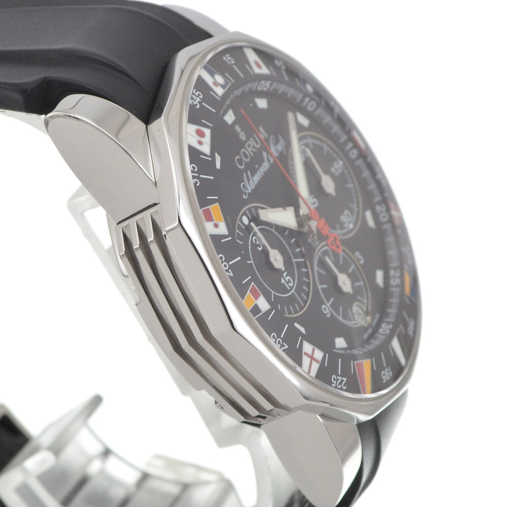 with paper CORUM Admirals cup 985.641.20/F371 AN41 Date black Dial Automatic Men's
 Watch J#145089