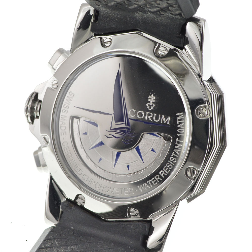 with paper CORUM Admirals cup 985.641.20/F371 AN41 Date black Dial Automatic Men's
 Watch J#145089