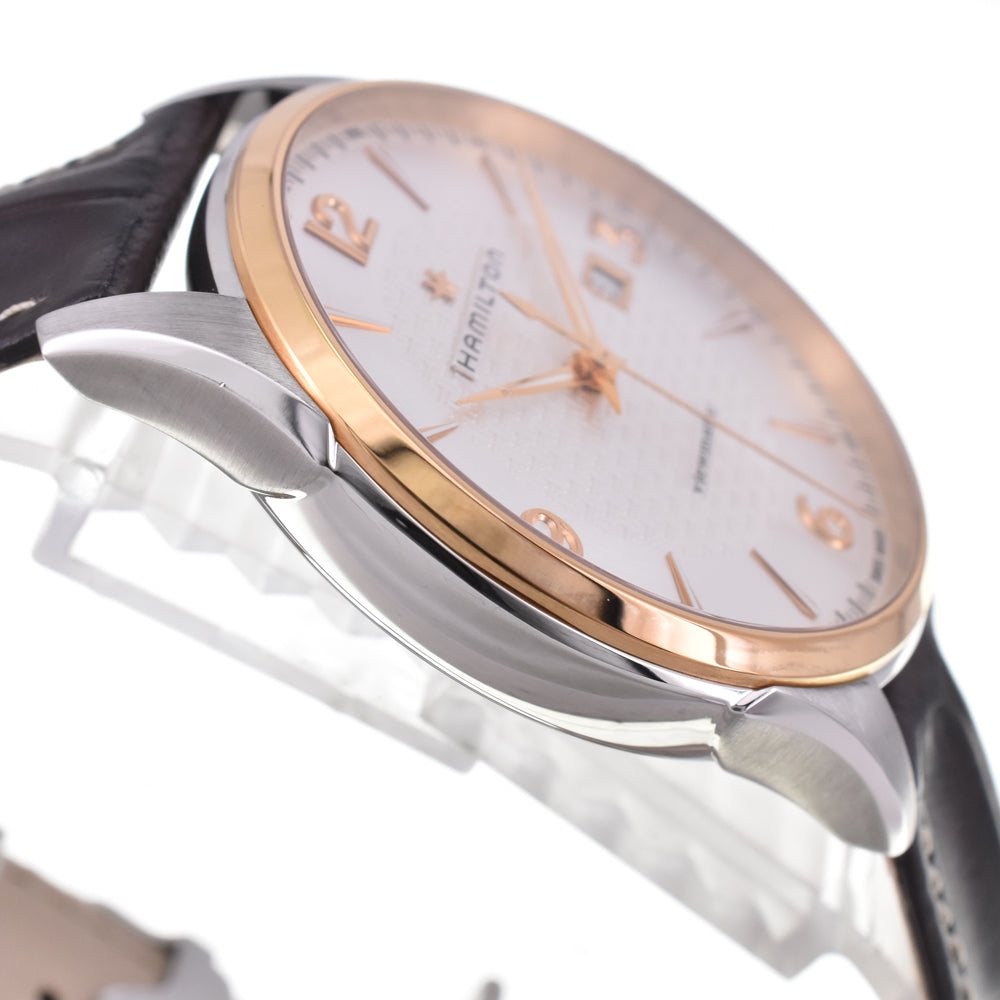 HAMILTON Jazzmaster Viewmatic Date H427250 Calfskin embossing Silver Dial Automatic Men's
 Watch I#145091