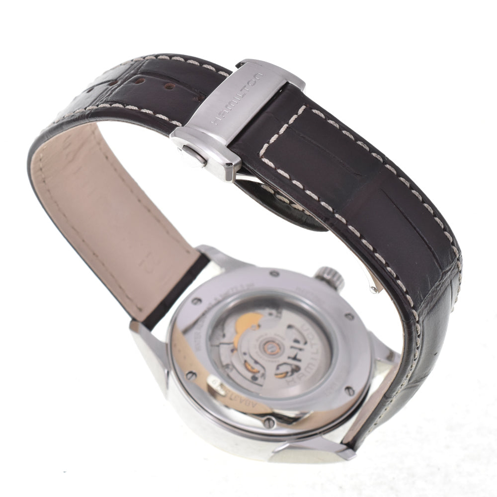 HAMILTON Jazzmaster Viewmatic Date H427250 Calfskin embossing Silver Dial Automatic Men's
 Watch I#145091