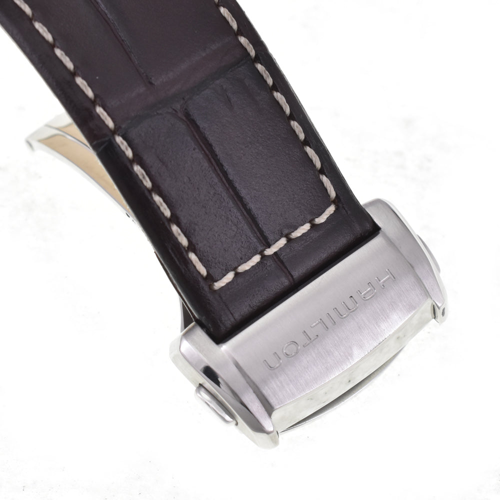 HAMILTON Jazzmaster Viewmatic Date H427250 Calfskin embossing Silver Dial Automatic Men's
 Watch I#145091