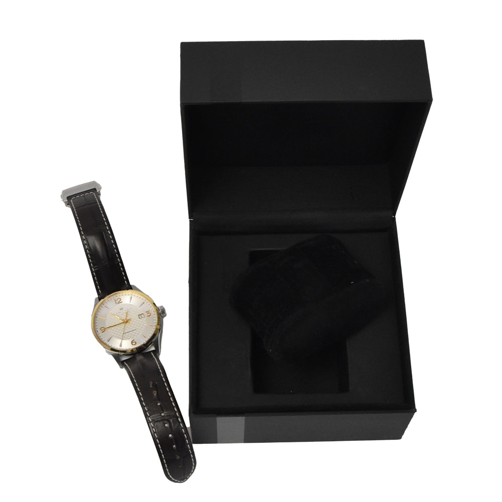 HAMILTON Jazzmaster Viewmatic Date H427250 Calfskin embossing Silver Dial Automatic Men's
 Watch I#145091