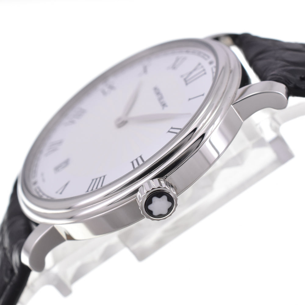 with paper MONTBLANC Tradition Date 112635 white Dial Quartz Men's
 Watch K#145092
