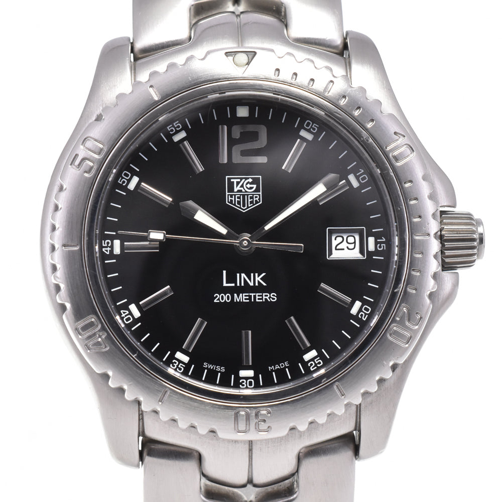 with paper TAG HEUER Link WT1110.BA0550 Date black Dial Quartz Men's
 Watch J#145099