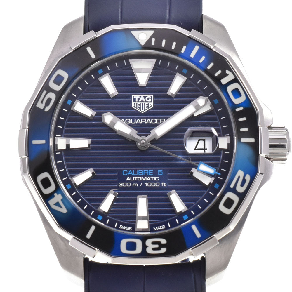 with paper TAG HEUER Aqua racer WAY201A.FT6178 Date blue Dial Automatic Men's
 Watch J#145118