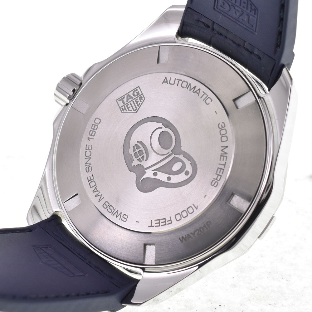 with paper TAG HEUER Aqua racer WAY201A.FT6178 Date blue Dial Automatic Men's
 Watch J#145118