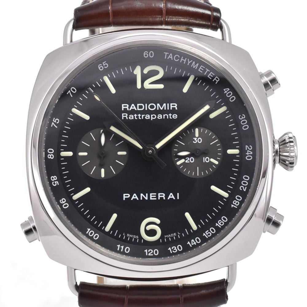 PANERAI Radio meal PAM00214 Chronograph black Dial Automatic Men's
 Watch I#145121