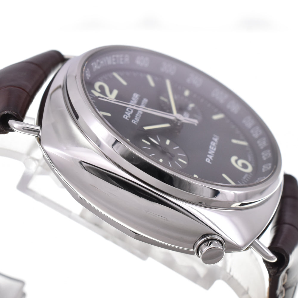 PANERAI Radio meal PAM00214 Chronograph black Dial Automatic Men's
 Watch I#145121