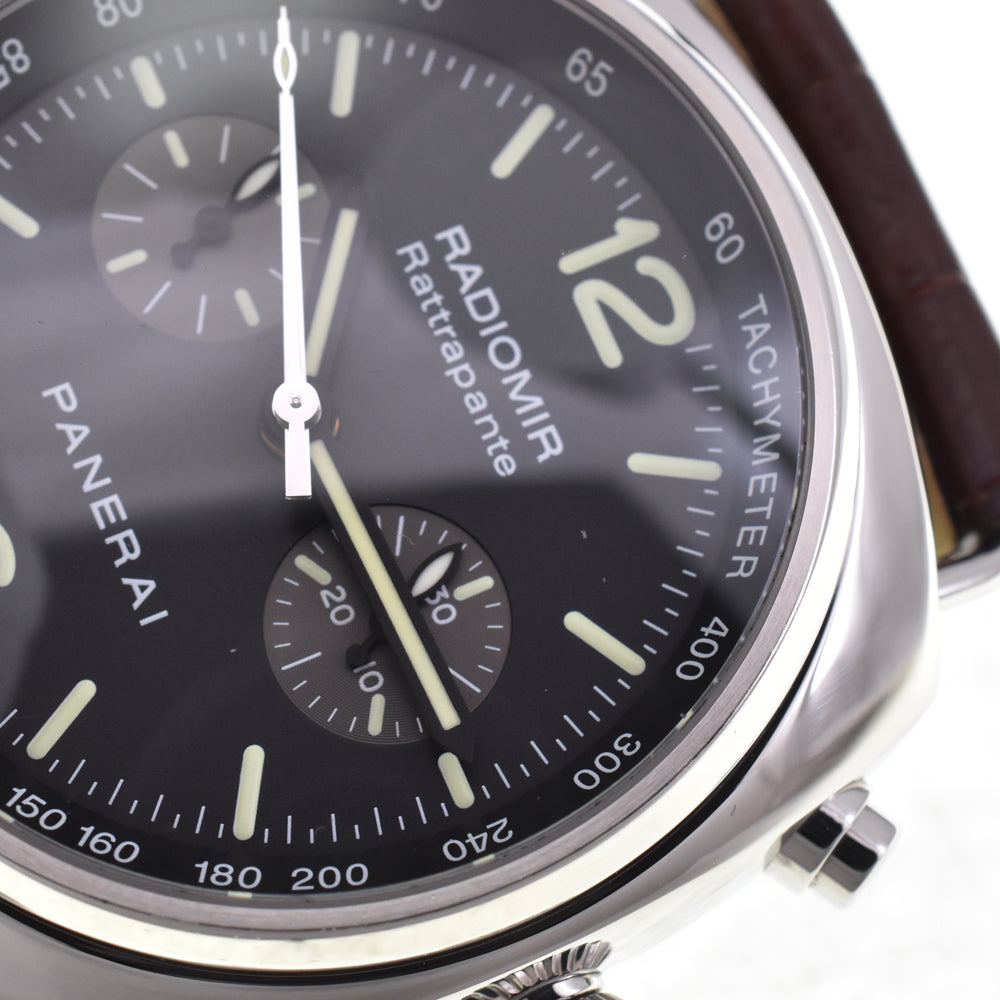 PANERAI Radio meal PAM00214 Chronograph black Dial Automatic Men's
 Watch I#145121