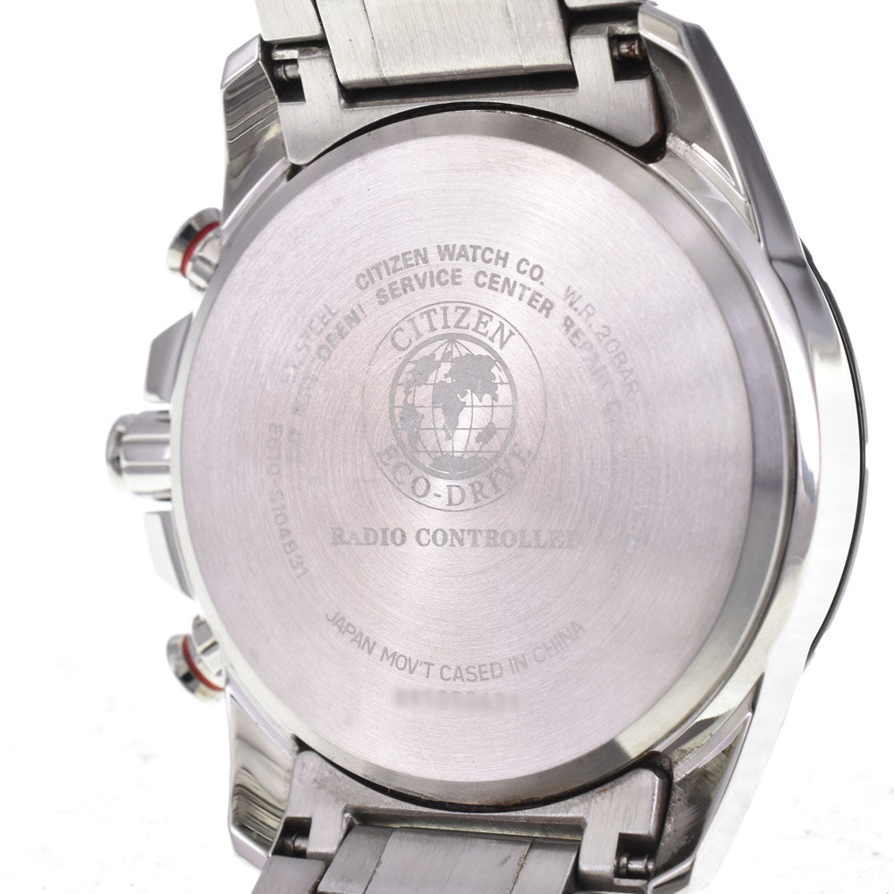 with paper CITIZEN Atessa E610-S104831 Eco Drive black Dial Radio Sync Solar Men's
 Watch J#145126