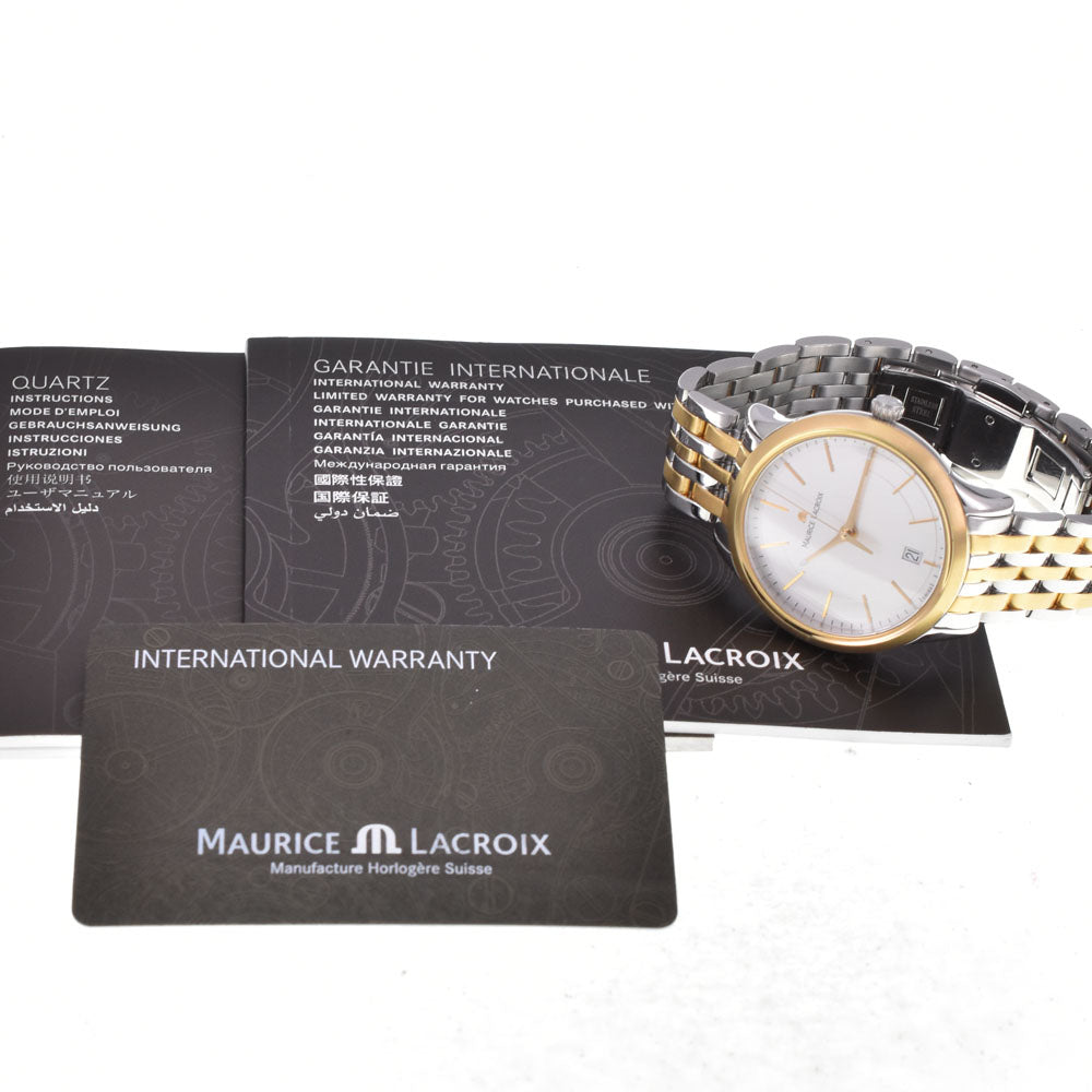 with paper MAURICE LACROIX Les Classics LC1117-PVY13-130 Date Silver Dial Quartz Men's
 Watch I#145135