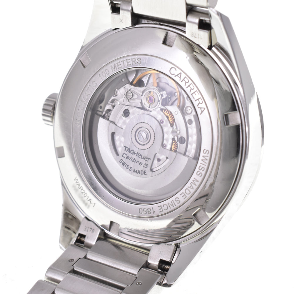 with paper TAG HEUER Carrera Caliber 5 WAR201A.BA0723 black Dial Automatic Men's
 Watch J#145138