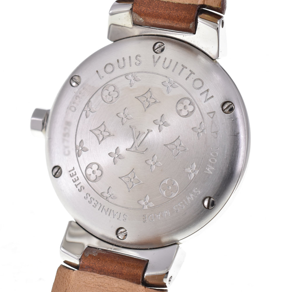 LOUIS VUITTON Tambourg Date Q1211 Brown Dial Quartz Ladies
 Watch I#145142