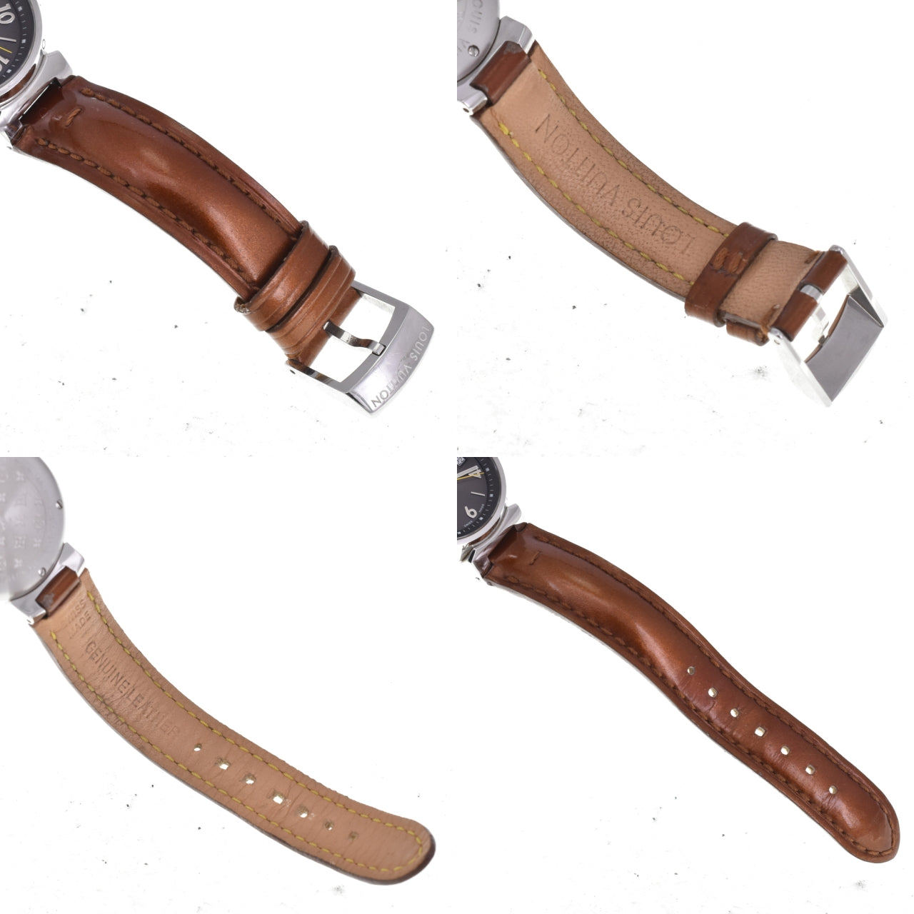 LOUIS VUITTON Tambourg Date Q1211 Brown Dial Quartz Ladies
 Watch I#145142