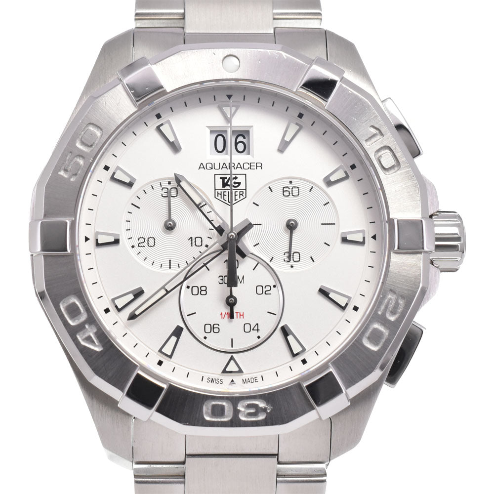 with paper TAG HEUER Aqua racer CAY1111.BA0927 Chronograph Date Silver Dial Quartz Men's
 Watch K#145144