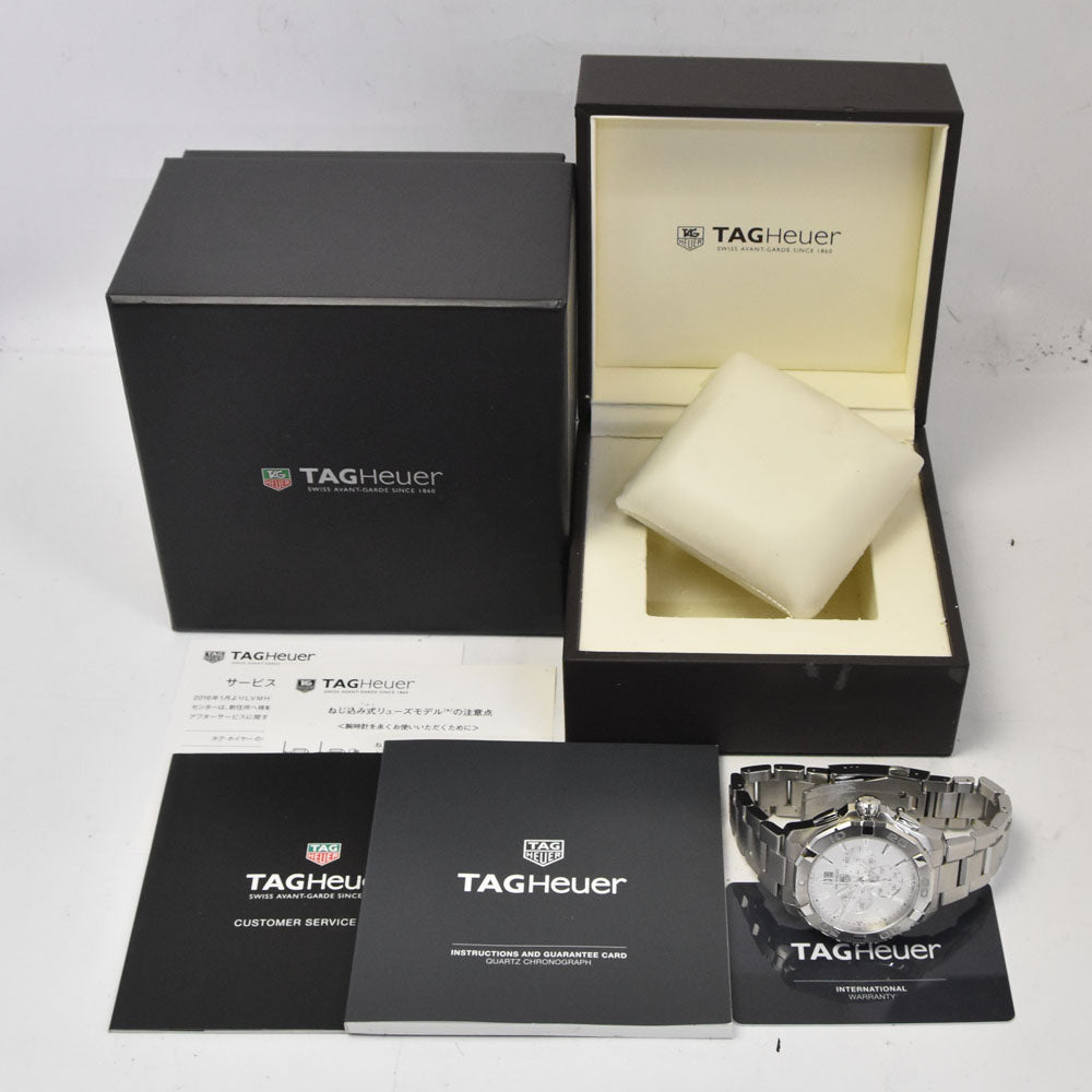 with paper TAG HEUER Aqua racer CAY1111.BA0927 Chronograph Date Silver Dial Quartz Men's
 Watch K#145144