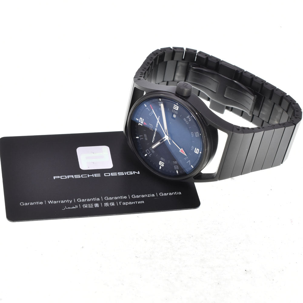 with paper Porsche Design 6020.2.02.001.02.2 GMT date black Dial Automatic Men's
 Watch J#145146
