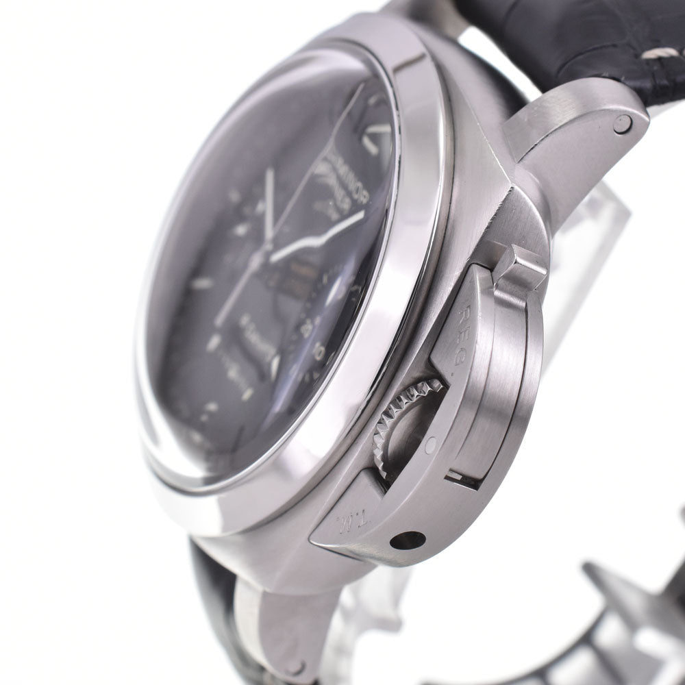 with paper PANERAI Luminor 1950 8 Days Chrono Monopulsante GMT PAM00275 black Dial Hand Winding Men's
 Watch □#145156