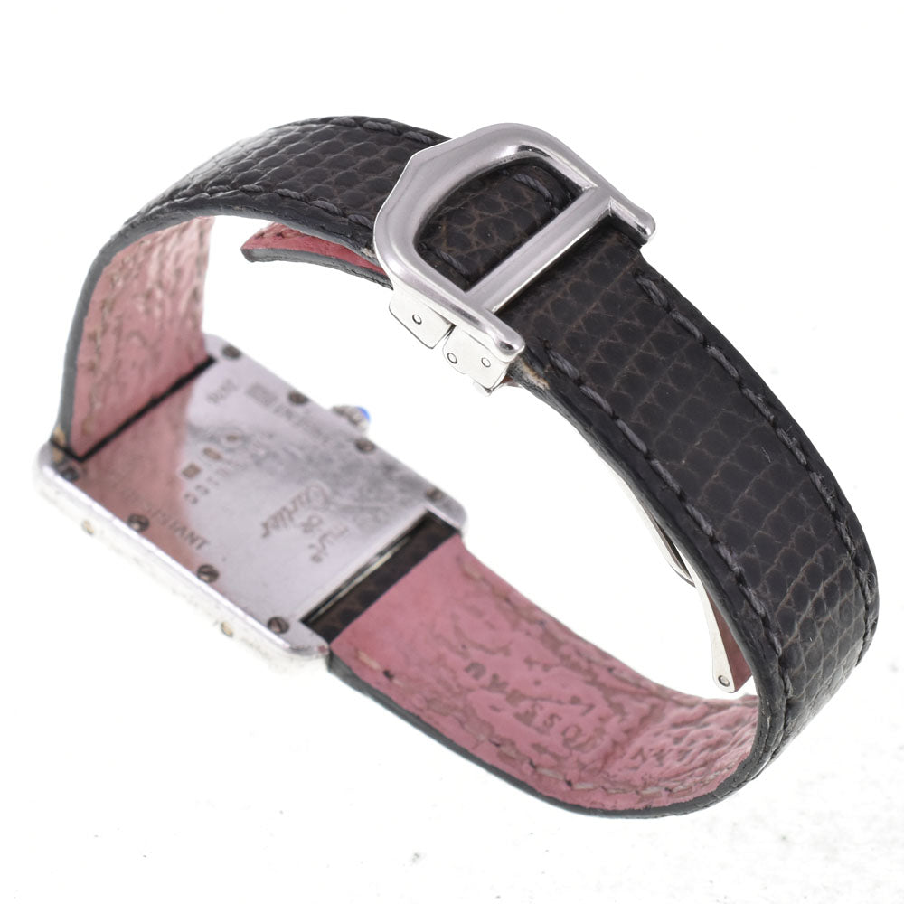 CARTIER Must Tank SM Vermeil W1014254/2416 SV 925 / Leather White / Silver Dial Quartz Ladies
 Watch I#145157