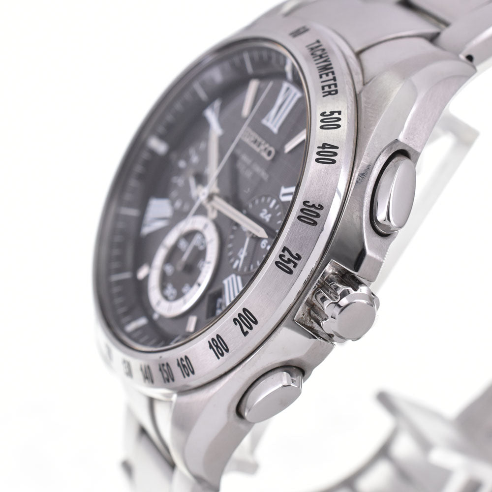 SEIKO Brights SAGA071/8B82-0AG0 black Dial Radio Sync Solar Men's
 Watch I#145166