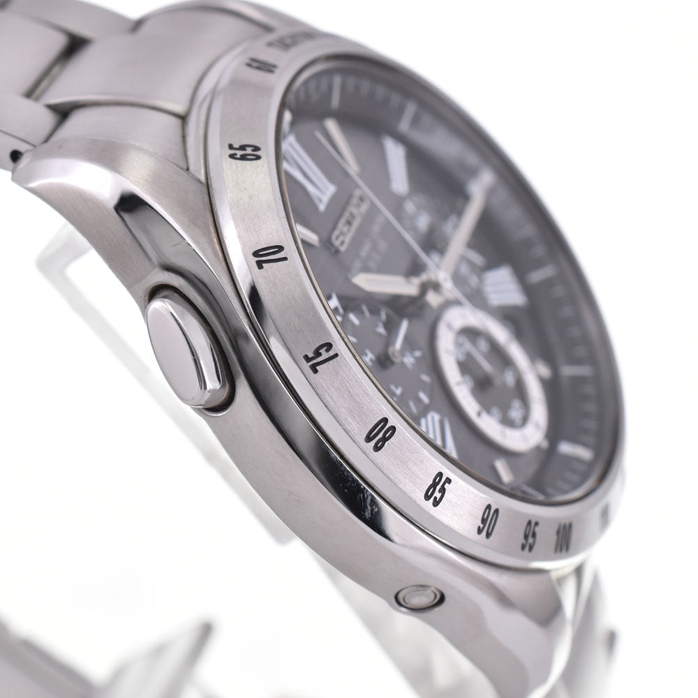 SEIKO Brights SAGA071/8B82-0AG0 black Dial Radio Sync Solar Men's
 Watch I#145166