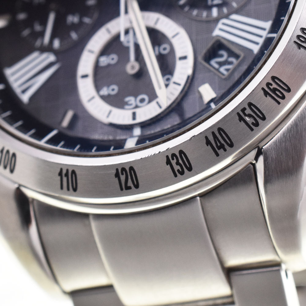 SEIKO Brights SAGA071/8B82-0AG0 black Dial Radio Sync Solar Men's
 Watch I#145166