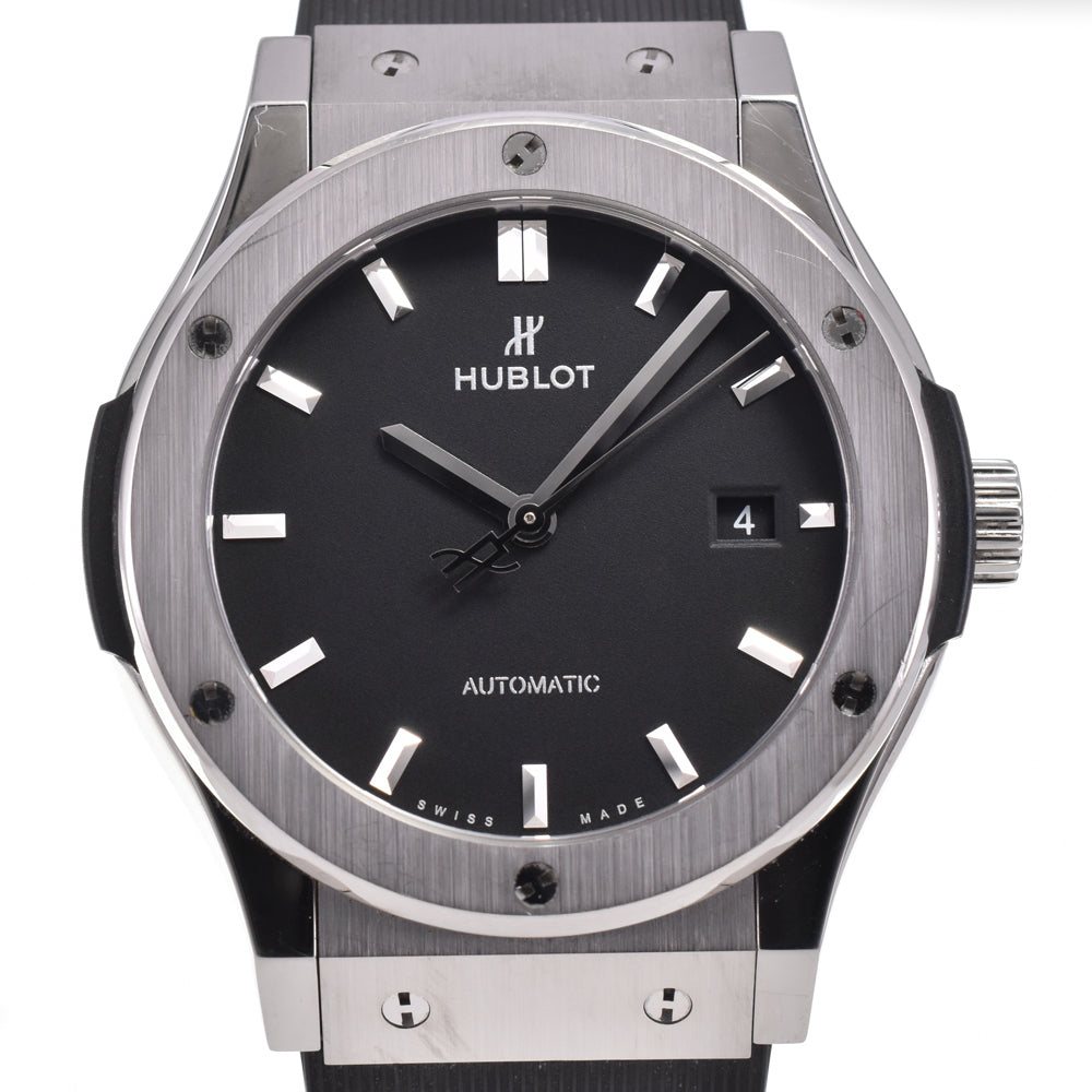 with paper HUBLOT Classic Fusion Titanium 542.NX.1171.RX black Dial Automatic Men's
 Watch I#145173