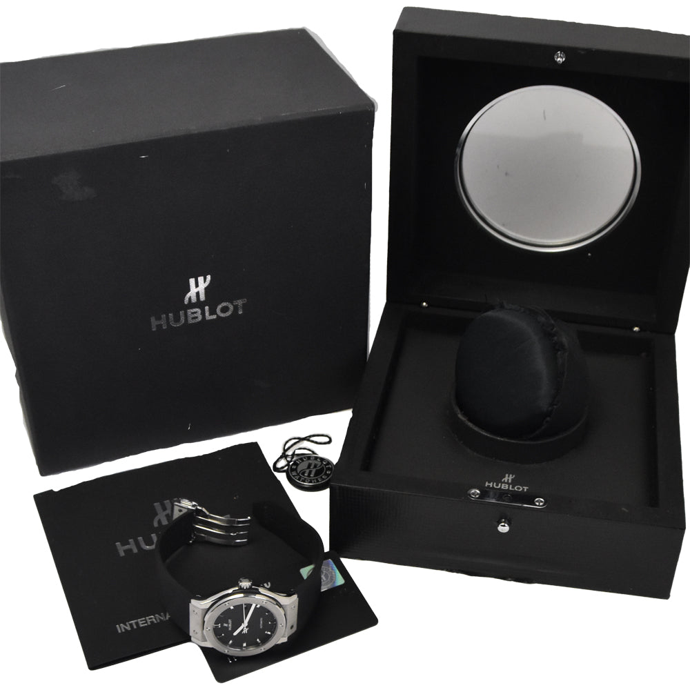 with paper HUBLOT Classic Fusion Titanium 542.NX.1171.RX black Dial Automatic Men's
 Watch I#145173