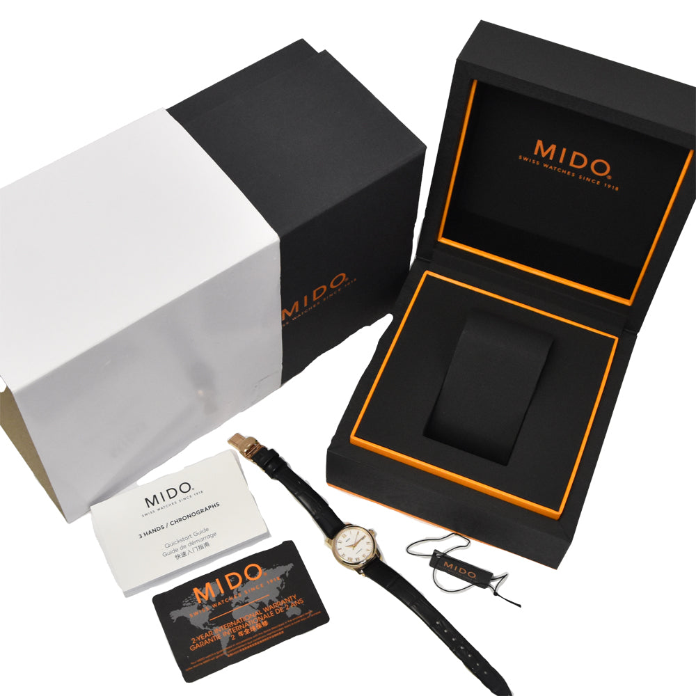 with paper MIDO Baroncelli M039007A white Dial Automatic Ladies
 Watch I#145175