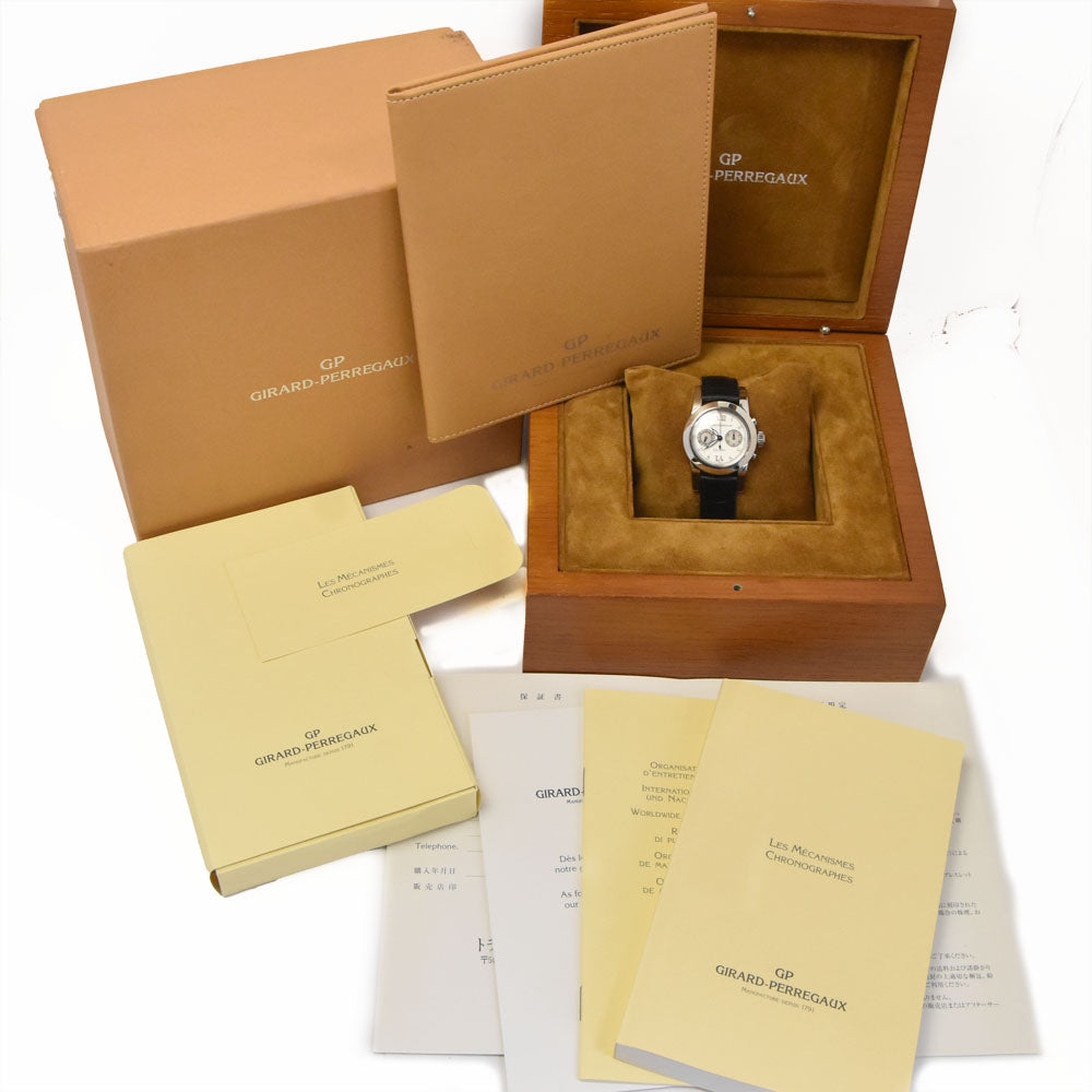 with paper GIRARD-PERREGAUX Flyback 80460.0.11.11M7 8P diamond White / white shell Dial Automatic Ladies
 Watch □#145188